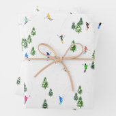 アルパインスキー |スキーホリデースキーヤー冬 ラッピングペーパーシート (インサイチュ)