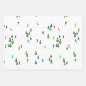 アルパインスキー |スキーホリデースキーヤー冬 ラッピングペーパーシート (正面)