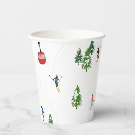 アルパインスキー |スキーホリデースキーヤー冬 紙コップ