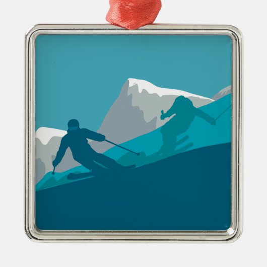 アルパインスキー メタルオーナメント (正面)