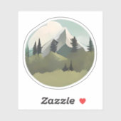 アルパインセレニティ：丘と雪をかぶったピーク シール (シート)