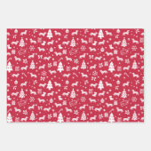 アルパインダックスブラッケクリスマス ラッピングペーパーシート (正面2)