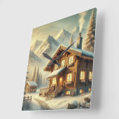 アルパインチャーム スクエア壁時計 (傾斜)