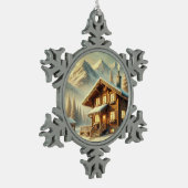 アルパインチャーム スノーフレークピューターオーナメント (左)