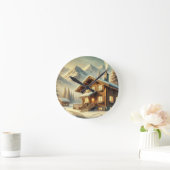 アルパインチャーム ラウンド壁時計 (ホーム)