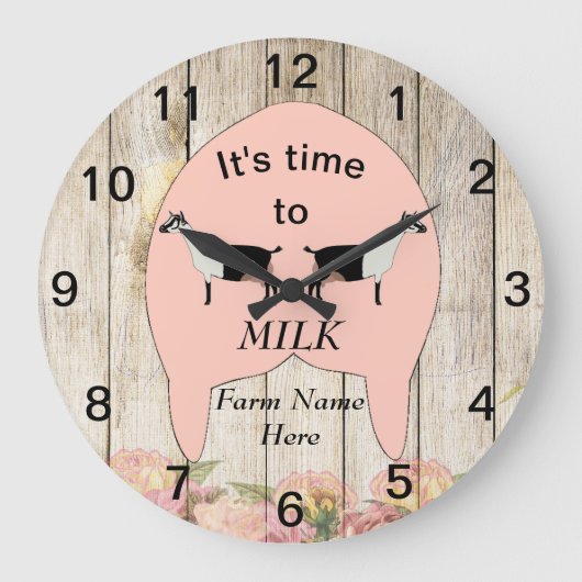 アルパインデイリーヤートファームウダー ラージ壁時計 (正面)