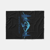 アルパインバレーオハイオスキーリゾートスキーヤー フリースブランケット (正面(横))