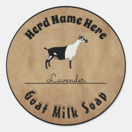 アルパインパーソナライズされたヤギ乳石鹸 ラウンドシール