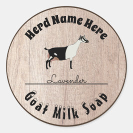 アルパインパーソナライズされたヤギ乳石鹸 ラウンドシール