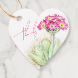 アルパインプリムラピンクワイルドフラワーメッセージカード フェイバータグ