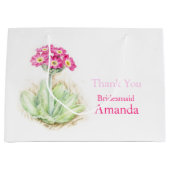 アルパインプリムローズピンクの花嫁介添え抱き枕 ラージペーパーバッグ (正面)