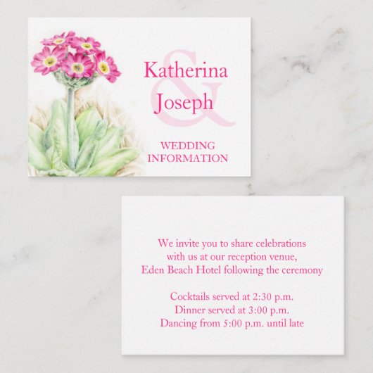 アルパインプリムローズ結婚アートの情報エンクロージャカード エンクロージャーカード (正面/裏面)