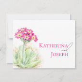 アルパインプリムロ結婚ーズアートのQRコード付き返信 出欠カード (正面)