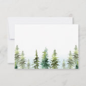 アルパインマウンテンウッドランドフォレストウェディングRSVP カード (裏面)