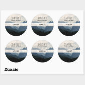 アルパインマウンテンズカントリーフォトキャンドルまたは石鹸 ラウンドシール (シート)