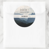 アルパインマウンテンズカントリーフォトキャンドルまたは石鹸 ラウンドシール (バッグ)