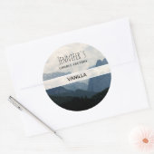 アルパインマウンテンズカントリーフォトキャンドルまたは石鹸 ラウンドシール (封筒)