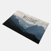アルパインマウンテンズカントリー自然フォトウェルカム ドアマット (アングル)