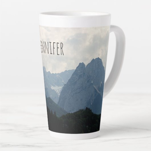 アルパインマウンテンズカントリー自然写真 カフェラテマグ (右アングル)