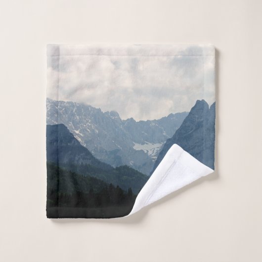 アルパインマウンテンズカントリー自然写真 バスタオルセット (ウォッシュタオル)