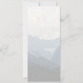 アルパインマウンテンズカントリー自然結婚写真のメニュー 招待状 (裏面)