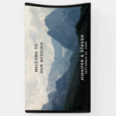 アルパインマウンテンズカントリー自然結婚写真 横断幕 (縦)