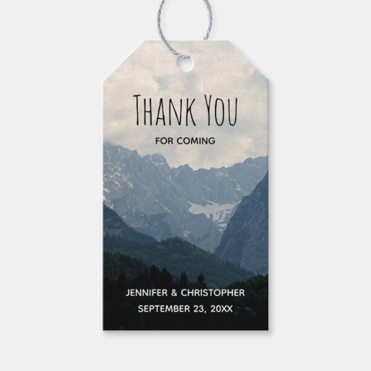 アルパインマウンテンズ自然フォトカントリーウェディング ギフトタグ (正面)