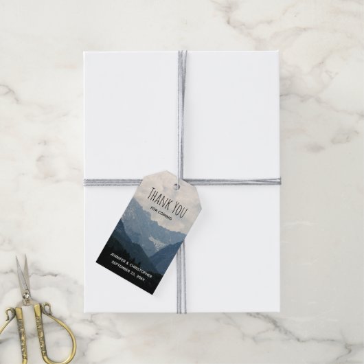 アルパインマウンテンズ自然フォトカントリーウェディング ギフトタグ (より糸付き)