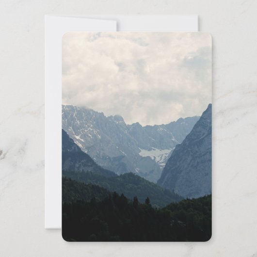 アルパインマウンテンズ自然フォトカントリーウェディング 招待状 (裏面)