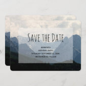 アルパインマウンテンズ自然フォトカントリー誕生日 セーブザデート (正面/裏面)