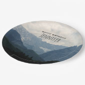 アルパインマウンテンズ自然フォトカントリー誕生日 ペーパープレート (アングル)