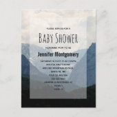 アルパインマウンテンズ自然フォトカントリー赤ちゃんシャワー インビテーションポストカード (正面)