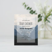 アルパインマウンテンズ自然フォトカントリー赤ちゃんシャワー インビテーションポストカード (スタンド正面)