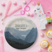 アルパインマウンテンズ自然フォトカントリー赤ちゃんシャワー ペーパープレート (パーティー)