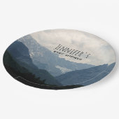 アルパインマウンテンズ自然フォトカントリー赤ちゃんシャワー ペーパープレート (アングル)