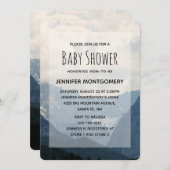 アルパインマウンテンズ自然フォトカントリー赤ちゃんシャワー 招待状 (正面/裏面)