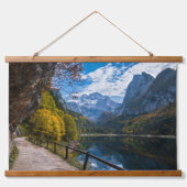 アルパインマウンテンレイクゴサセエンレイクオーストリア 吊り下げ型タペストリー (正面)