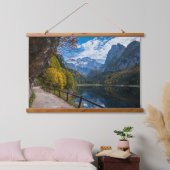 アルパインマウンテンレイクゴサセエンレイクオーストリア 吊り下げ型タペストリー (寝室)