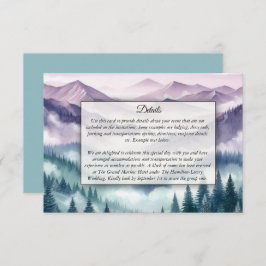 アルパインミストのラベンダー結婚霜 エンクロージャーカード