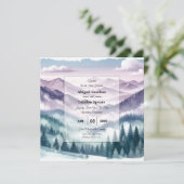 アルパインミストのラベンダー結婚霜 招待状 (スタンド正面)