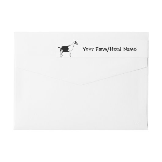 アルパインヤギあなたのファーム名ラップのまわりに ラップアラウンドラベル (裏面)