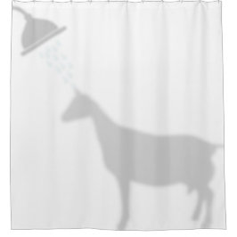 アルパインヤギの影シルエットシャドウバディ シャワーカーテン