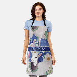 アルパインヤギの水の色のパタカラフルーン エプロン