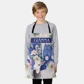 アルパインヤギの水の色のパタカラフルーン エプロン (着用した状態)