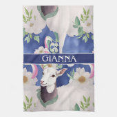 アルパインヤギの水の色のパタカラフルーン キッチンタオル (縦)