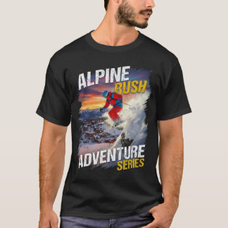 アルパインラッシュ - 極限スキーアドベンチャーマウンテン Tシャツ