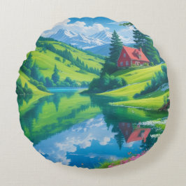 アルパインリフレクション – カントリーサイドドリーム ラウンドクッション