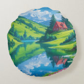 アルパインリフレクション – カントリーサイドドリーム ラウンドクッション (裏面)