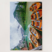 アルパインレイクのボート ジグソーパズル (縦)