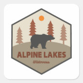 アルパインレイクスウィルダネスワシントンベア スクエアシール (正面)